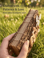 Rustic style Premium Bark Journal With Twig Pen