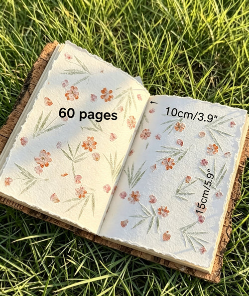 Cozy home style Theme Premium Bark Journal With Twig Pen